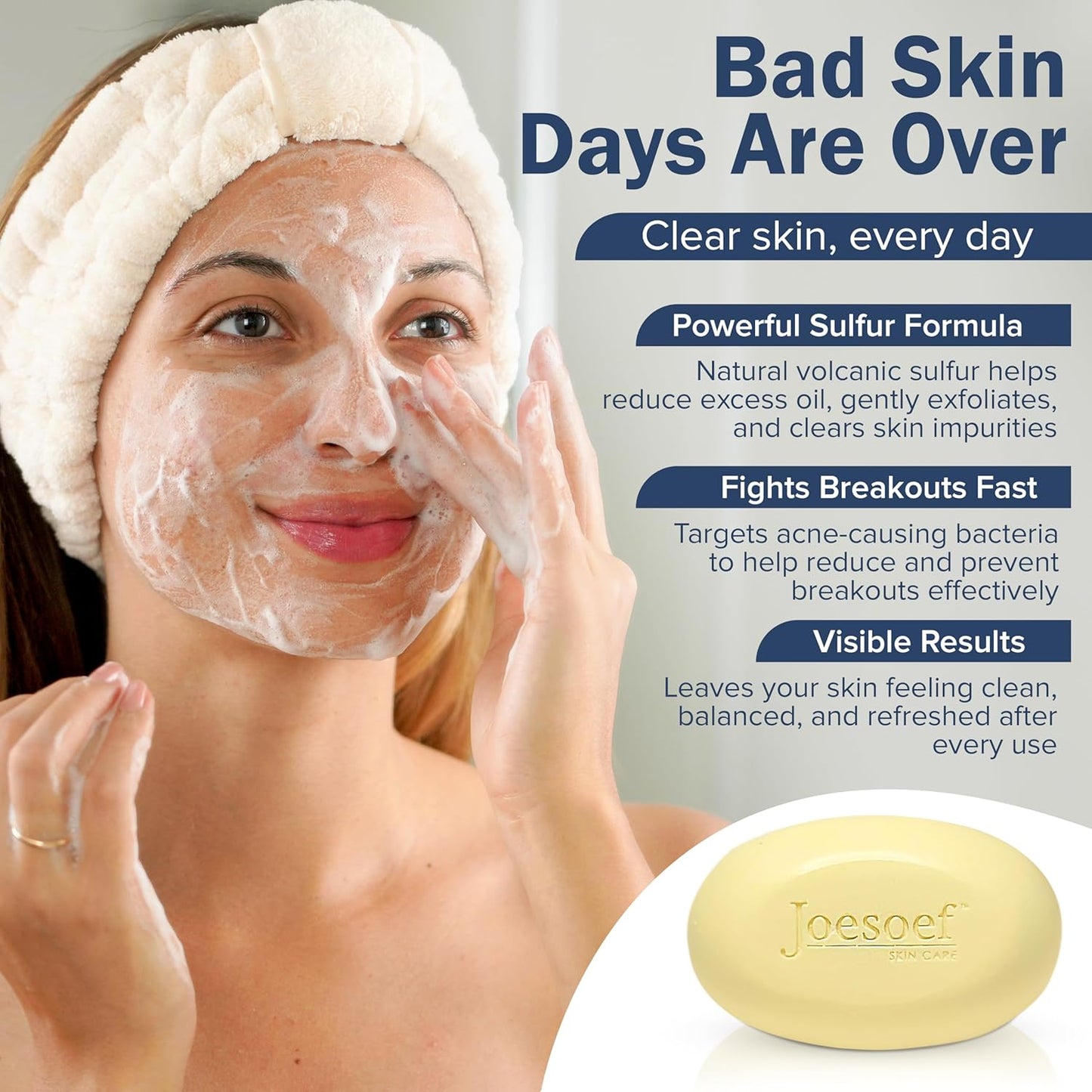 Sulfur Soap for Acne Pharmaceutical Grade Dermatologists Approved for Acne Rosacea 100G